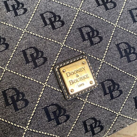 Dooney & Bourke Monogram Canvas & Leather Hobo Bag - Picture 8 of 13